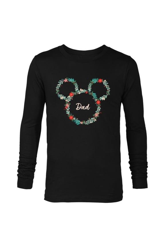 Mickey Mouse Christmas Family Vacation Trip Dad - Long Sleeve T-Shirt for Men - Customized-Black