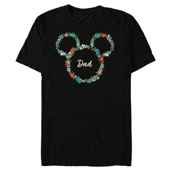 Disney Mickey Mouse Christmas Family Vacation Trip Dad - Short Sleeve Blended T-Shirt for Adults - Customized-Black