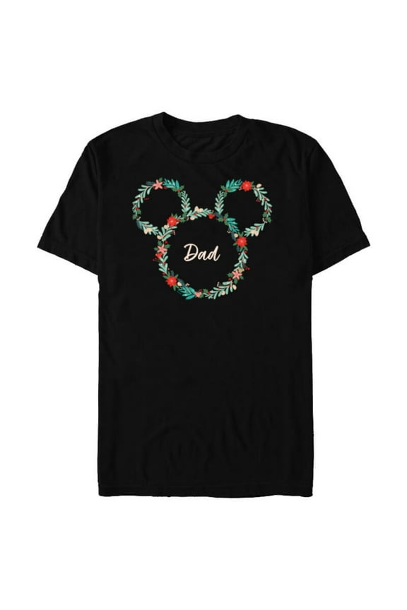 Mickey Mouse Christmas Family Vacation Trip Dad - Short Sleeve Blended T-Shirt for Adults - Customized-Black