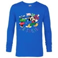 thumbnail image 1 of Disney Mickey Mouse Christmas Holiday Gift Running Late - Long Sleeve T-Shirt for Men - Customized-Navy, 1 of 5