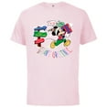 thumbnail image 1 of Disney Mickey Mouse Christmas Holiday Gift Running Late - Short Sleeve Cotton T-Shirt for Adults - Customized-Soft Pink, 1 of 5