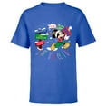 thumbnail image 1 of Disney Mickey Mouse Christmas Holiday Gift Running Late - Short Sleeve T-Shirt for Kids - Customized-Royal, 1 of 5