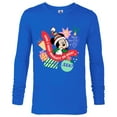 thumbnail image 1 of Disney Mickey Mouse Christmas Holiday Naughty or Nice? Eek! - Long Sleeve T-Shirt for Men - Customized-Navy, 1 of 5