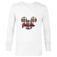 thumbnail image 1 of Disney Mickey Mouse Christmas Holiday Plaid for Grandpa - Long Sleeve T-Shirt for Men - Customized-White, 1 of 5