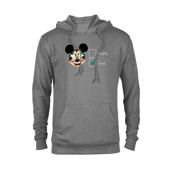 Disney Mickey Mouse Christmas I Tried Not to be Naughty - Pullover Hoodie for Adults - Customized-Athletic Heather
