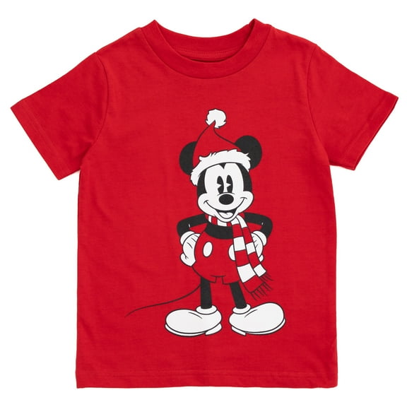 Disney Mickey Mouse Christmas Little Boys T-Shirt Toddler to Big Kid