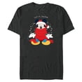 thumbnail image 1 of Disney Mickey Mouse Christmas Santa Hat & Scarf Let it Snow - Short Sleeve Blended T-Shirt for Adults - Customized-Dark Heather, 1 of 5