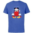 thumbnail image 1 of Disney Mickey Mouse Christmas Santa Hat & Scarf Let it Snow - Short Sleeve Cotton T-Shirt for Adults - Customized-Royal Heather, 1 of 5