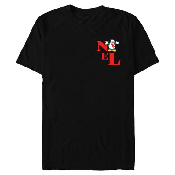 Disney Mickey Mouse Christmas Snowman Noel Corner Art - Short Sleeve Blended T-Shirt for Adults - Customized-Black