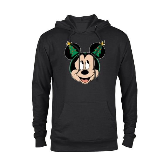 Disney Mickey Mouse Christmas Tree Holiday Headband - Pullover Hoodie for Adults - Customized-Black