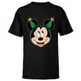thumbnail image 1 of Disney Mickey Mouse Christmas Tree Holiday Headband - Short Sleeve T-Shirt for Kids - Customized-Black, 1 of 5