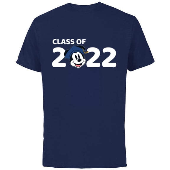 Disney Mickey Mouse Class of 2022 - Short Sleeve Cotton T-Shirt for Adults - Customized-Navy