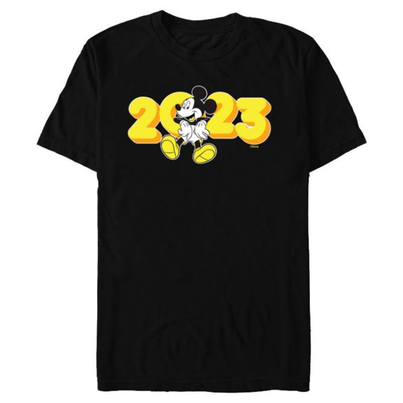 Disney Mickey Mouse Class of 2023 Graduation Hangin’ Out - Short Sleeve Blended T-Shirt for Adults - Customized-Black