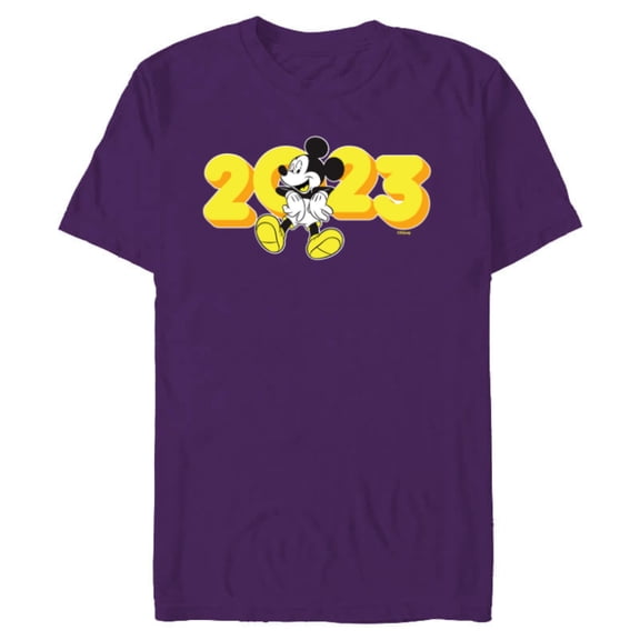 Disney Mickey Mouse Class of 2023 Graduation Hangin’ Out - Short Sleeve Blended T-Shirt for Adults - Customized-Purple