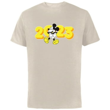 Disney Mickey Mouse Class of 2023 Graduation Hangin’ Out - Short Sleeve Cotton T-Shirt for Adults - Customized-Natural