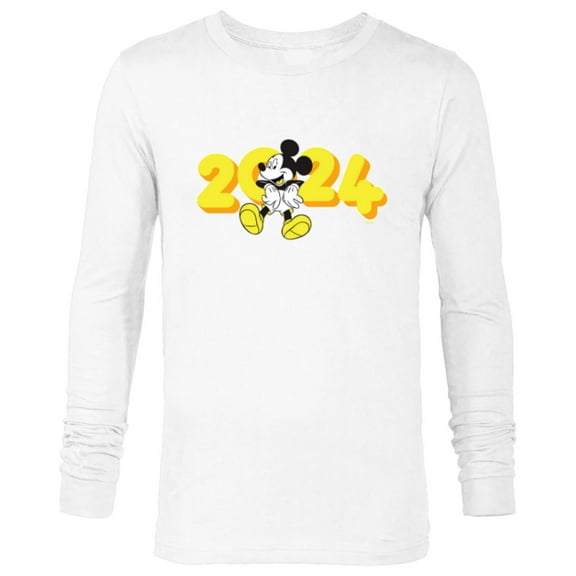 Disney Mickey Mouse Class of 2024 Graduation ‘24 Hangin’ Out - Long Sleeve T-Shirt for Men - Customized-White