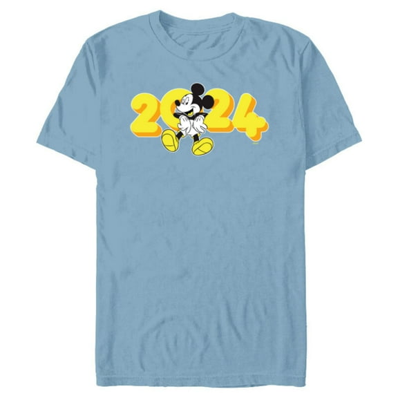 Disney Mickey Mouse Class of 2024 Graduation ‘24 Hangin’ Out - Short Sleeve Blended T-Shirt for Adults - Customized-Ocean Blue