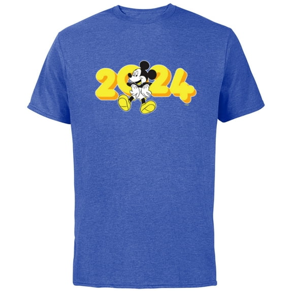 Disney Mickey Mouse Class of 2024 Graduation ‘24 Hangin’ Out - Short Sleeve Cotton T-Shirt for Adults - Customized-Royal Heather