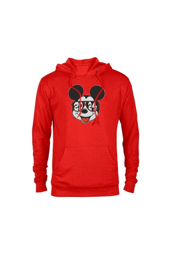 Mickey Mouse Class of 2024 Graduation ’24 Sunglasses - Pullover Hoodie for Adults - Customized-Red