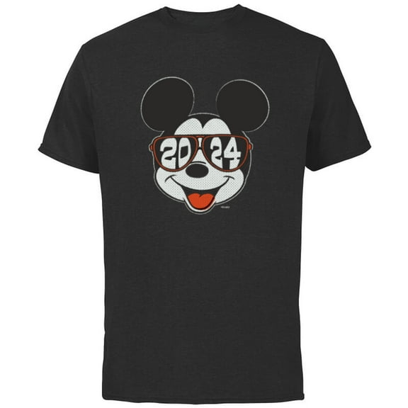 Disney Mickey Mouse Class of 2024 Graduation ’24 Sunglasses - Short Sleeve Cotton T-Shirt for Adults - Customized-Black