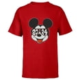 thumbnail image 1 of Disney Mickey Mouse Class of 2024 Graduation ’24 Sunglasses - Short Sleeve T-Shirt for Kids - Customized-Red, 1 of 5