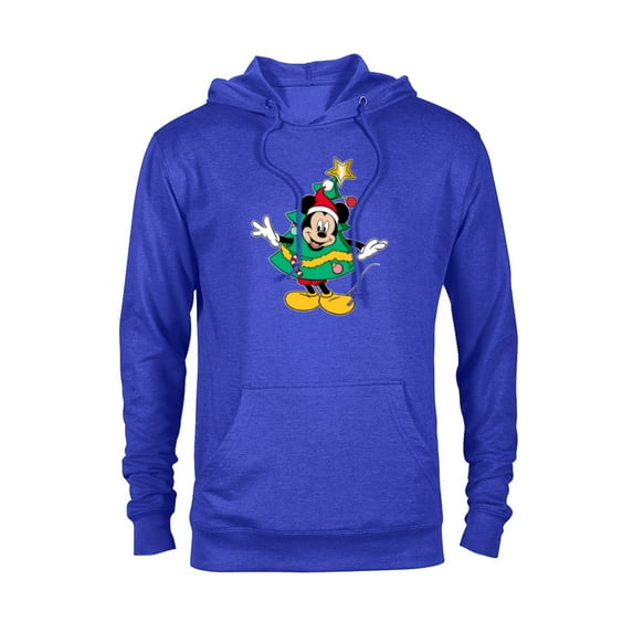 Disney Mickey Mouse Classic Holiday Christmas Tree Costume - Pullover Hoodie for Adults - Customized-Royal