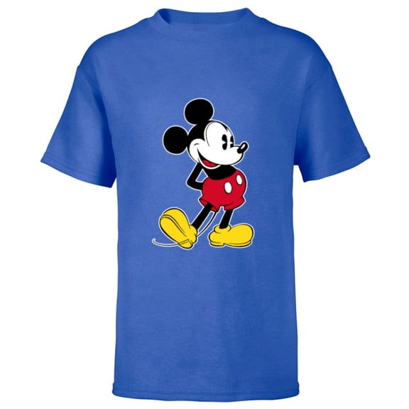 Disney Mickey Mouse Classic Pose  - Short Sleeve T-Shirt for Kids- Customized-Royal
