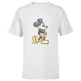 thumbnail image 1 of Disney Mickey Mouse Classic Pose Watercolor - Short Sleeve T-Shirt for Kids - Customized-White, 1 of 5