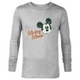 thumbnail image 1 of Disney Mickey Mouse Classic Retro Vintage Sketch Face & Name - Long Sleeve T-Shirt for Men - Customized-Athletic Heather, 1 of 5