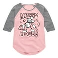 thumbnail image 1 of Disney - Mickey Mouse Classic Sketch - Toddler & Youth Girls Raglan Graphic T-Shirt, 1 of 4