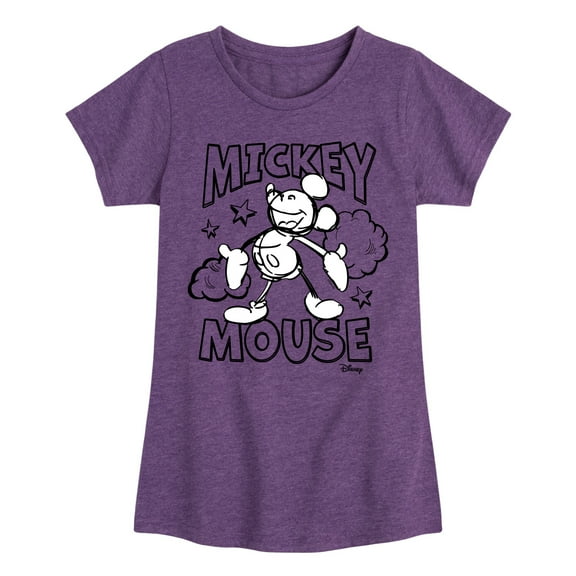 Disney - Mickey Mouse Classic Sketch - Toddler & Youth Girls Short Sleeve Graphic T-Shirt