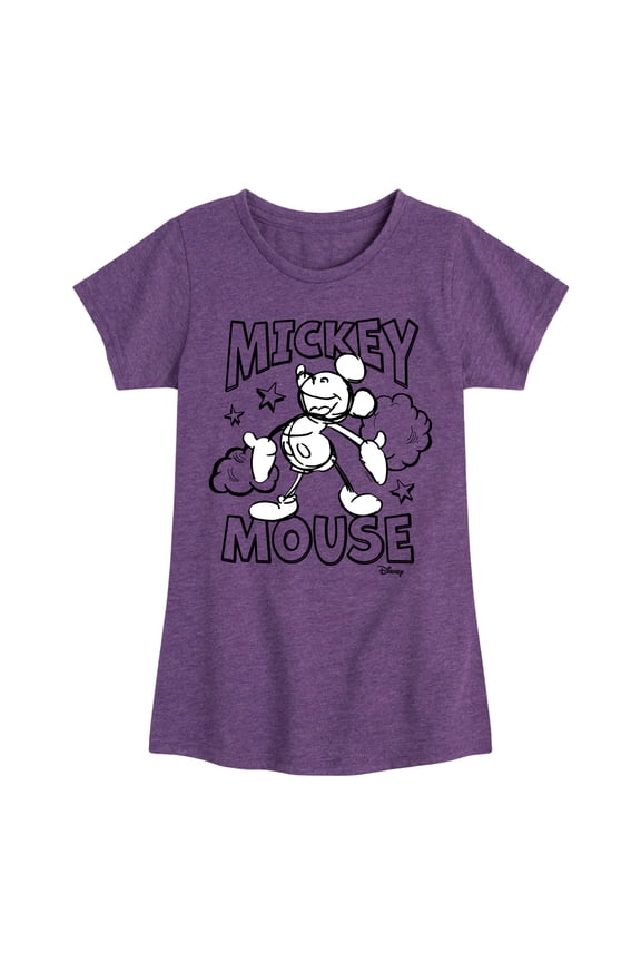 - Mickey Mouse Classic Sketch - Toddler & Youth Girls Short Sleeve Graphic T-Shirt