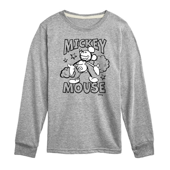 Disney - Mickey Mouse Classic Sketch - Youth Long Sleeve Graphic T-Shirt