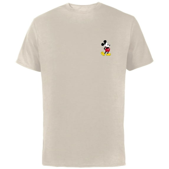 Disney Mickey Mouse Classic Small Pose - Short Sleeve Cotton T-Shirt for Adults- Customized-Natural