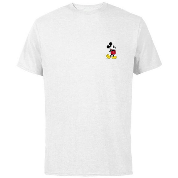 Disney Mickey Mouse Classic Small Pose - Short Sleeve Cotton T-Shirt for Adults- Customized-White