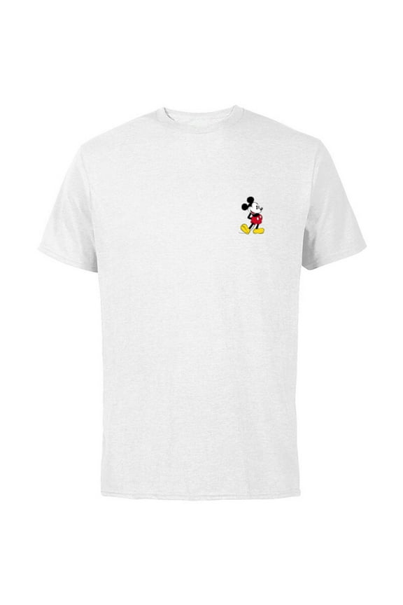 Mickey Mouse Classic Small Pose - Short Sleeve Cotton T-Shirt for Adults- Customized-White