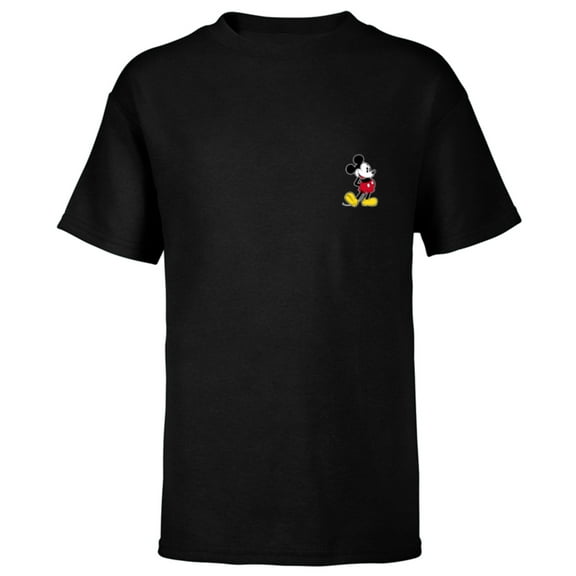 Disney Mickey Mouse Classic Small Pose - Short Sleeve T-Shirt for Kids- Customized-Black