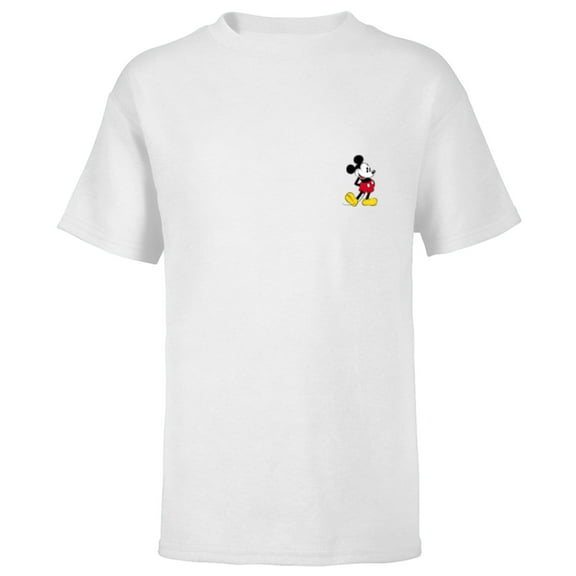 Disney Mickey Mouse Classic Small Pose - Short Sleeve T-Shirt for Kids- Customized-White