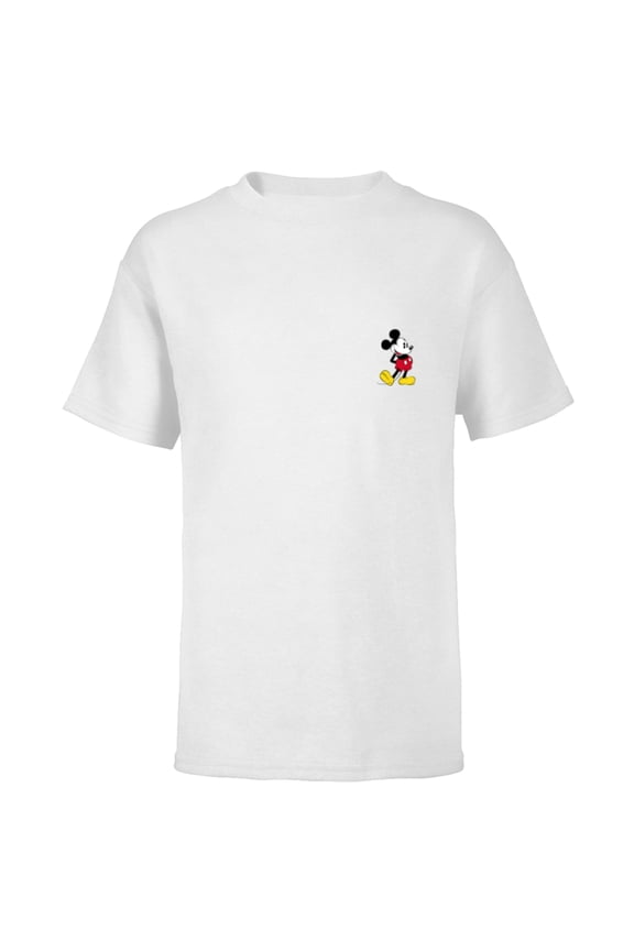 Mickey Mouse Classic Small Pose - Short Sleeve T-Shirt for Kids- Customized-White