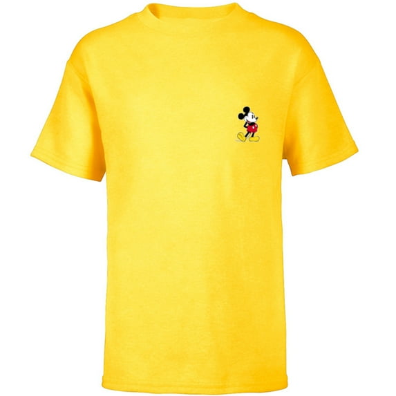 Disney Mickey Mouse Classic Small Pose - Short Sleeve T-Shirt for Kids- Customized-Yellow