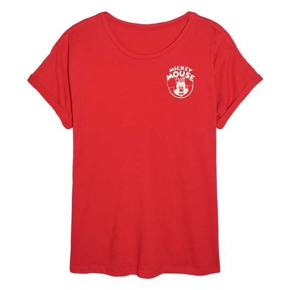 Disney - Mickey Mouse Club Logo - Juniors Oversized Graphic T-Shirt