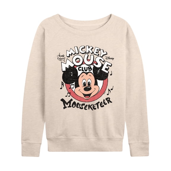 Disney - Mickey Mouse Club Member - Women's French Terry Long Sleeve Pullover