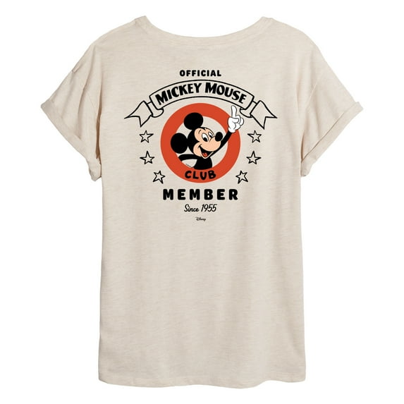 Disney - Mickey Mouse Club Member - Womens Oversized Graphic T-Shirt