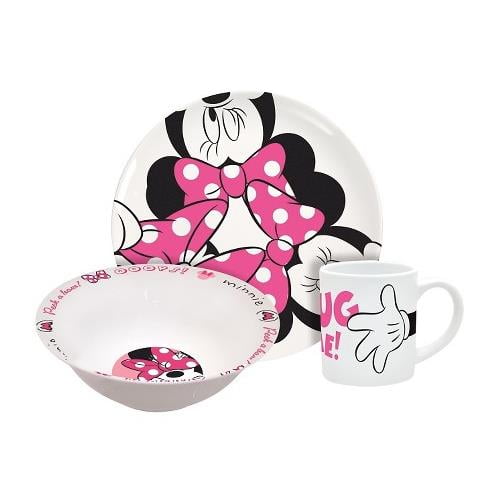 Disney Mickey Mouse ClubHouse 3 Pc Ceramic Dinnerware Set - Plate, Bowl, Mug