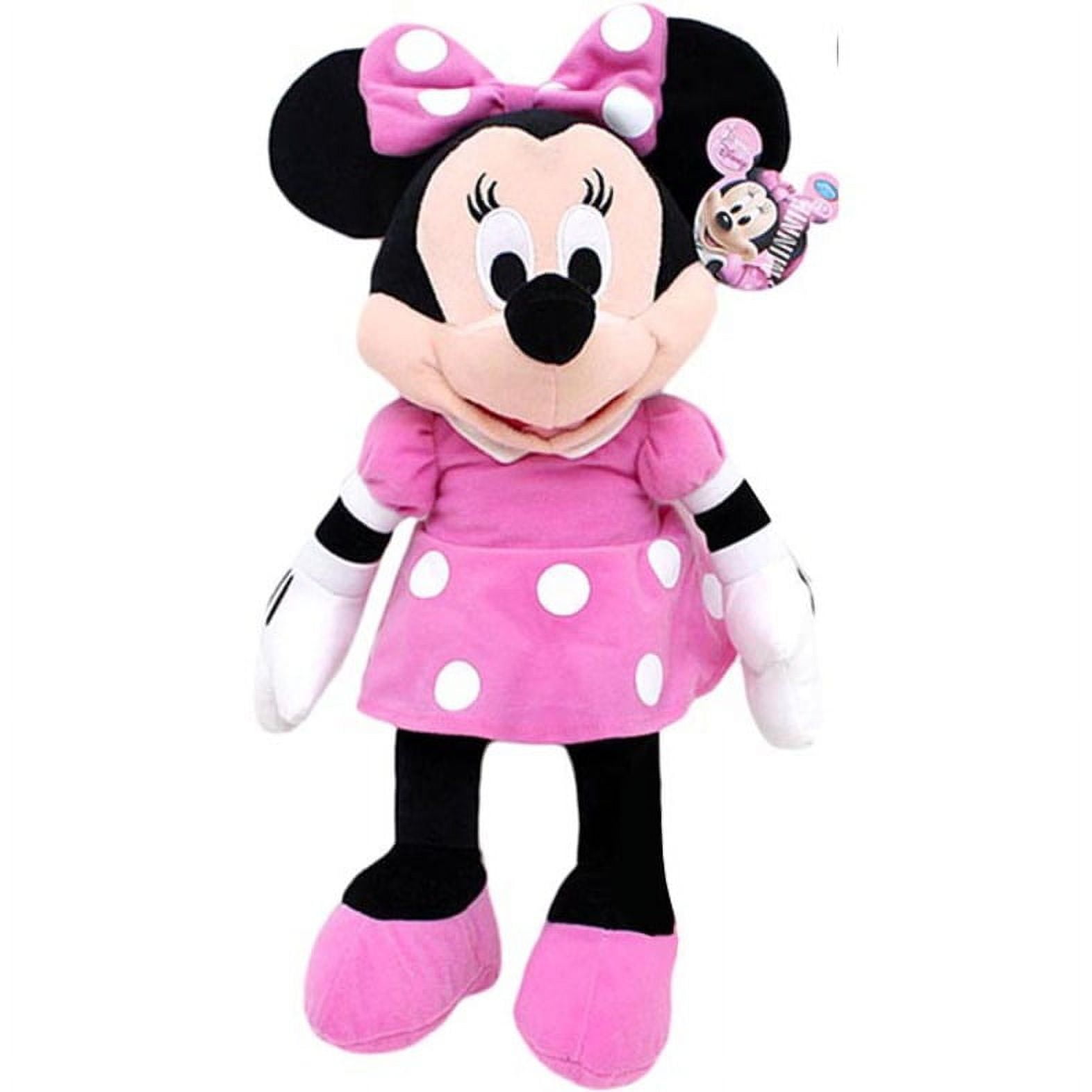 Disney Minnie Mouse Pink Polka Dot Dress Stuffed Animal Doll- 16” Plush Toy