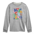thumbnail image 1 of Disney - Mickey Mouse - Colorful Icons - Youth Long Sleeve Graphic T-Shirt, 1 of 5