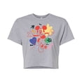 thumbnail image 1 of Disney - Mickey Mouse - Colorful Retro Style - Juniors Cropped Cotton Blend T-Shirt, 1 of 5