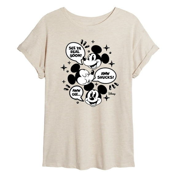 Disney - Mickey Mouse - Conversation Bubbles - Women's Oversized T-Shirt