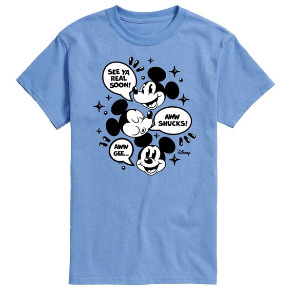 Disney - Mickey Mouse - Conversation Bubbles - Men's Short Sleeve Graphic T-Shirt