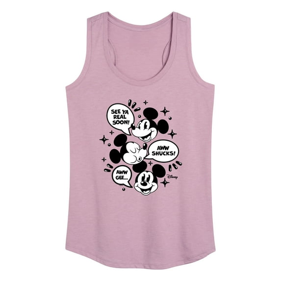 Disney - Mickey Mouse - Conversation Bubbles - Women's Racerback Tank Top